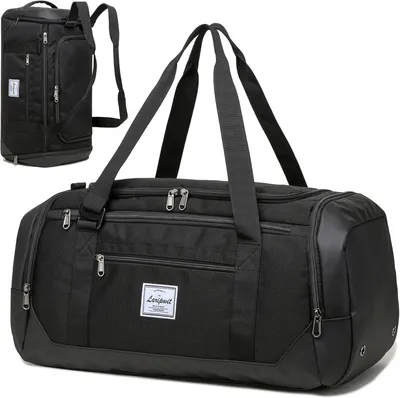 Produktbild von Reisetasche 40 l, mit Schuhfach, für Fitness, schwarz, 53 x 25 x 25 cm