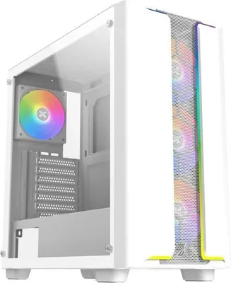 Produktbild von PC Gehäuse XIGMATEK Gaming Y Pro Arctic Weiß, Midi-Tower, E-ATX, 4x 120mm A-RGB Lüfter, Mesh Front, Tempered Glass