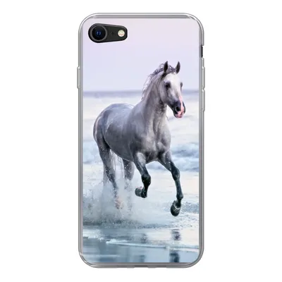 Produktbild von MuchoWow® Handyhülle Schutzhülle Hülle für iPhone 8 Pferd - Pilz - Strand Silikon Softcase Handy Hülle - Schutzhaube