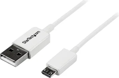 Obrázok produktu pre StarTech.com 1m USB 2.0 A/Micro-B m/m, 1 m, USB A, Micro-USB B, USB 2.0, Samec/samec, Biela