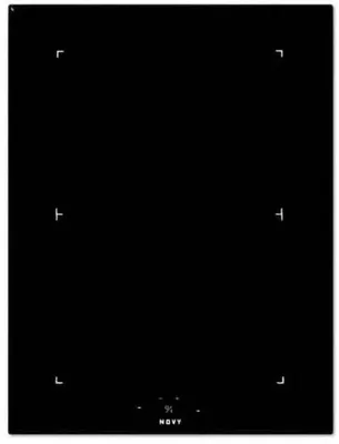 Immagine prodotto di Piano cottura a induzione domino da 38 cm, 2 fuochi, 3700 w, nero Novy 3774