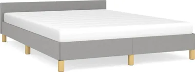 Produktbild von vidaXL Bettgestell ohne Matratze Hellgrau 140x200 cm Stoff
