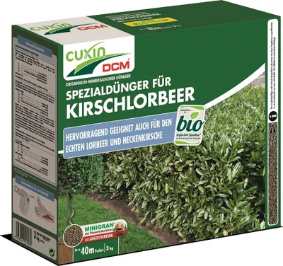 Produktbild von Cuxin DCM Spezialdünger Kirschlorbeer Dünger Heckenkirsche 3,0 kg