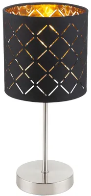 Produktbild von LED Tischlampe, Textil, schwarz, H 35 cm