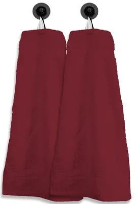 Produktbild von 2 Gästetücher Gästehandtücher bordeaux 30x50 cm Set Baumwolle Handtücher Frottee