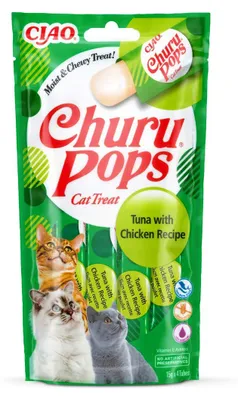Immagine prodotto di INABA Churu Pops Tonno con pollo - premietti per gatti - 4x15 g