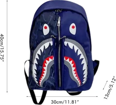 Zdjęcie produktu dla Graffiti Shark Backpack Personalized School Bag Bookbag Travel Bag Casual Daypack Halloween Christmas Birthday Gift for Teens Men Women