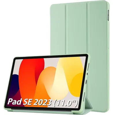 Image de Coque pour Xiaomi Redmi Pad SE 11 Pouces - Protection Anti-Rayures avec Support Veille-Réveil - Vert