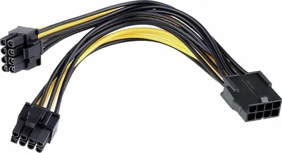 Produktbild von L28 8 pin PCIe auf 2x 8pin (6+2) Grafikkarte Stromkabel PCI-Express Adapter 25cm