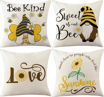 Produktbild von Kissenbezüge 45x45 cm Kissenhüllen 4er Set, Deko Kissenbezüge für Sofa Zimmer Zierkissenbezüge