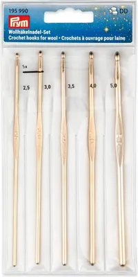 Obrázok produktu pre Háčkovacie ihlice na vlnu, 14 cm, 2,50-5,00 mm, zlaté