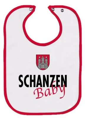 Produktbild von Babylätzchen mit Druckmotiv - Schanzenbaby - 08483