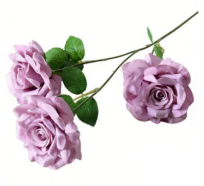 Produktbild von Künstlicher Rosenstrauß mit realistischem, langstieligem Rosenmotiv und drei Blütenköpfen – ideal als Tischdekoration für Hochzeiten, Zuhause oder Partys.