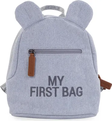 Produktbild von CHILDHOME, Kinderrucksack Baby, Schule, Kindergarten, Krippe, Zwei Fächer, Lunchbag/Flaschen geeignet, Abnehmbare Sicherheitsschnalle, Wasserabweisend, My First Bag, Jersey