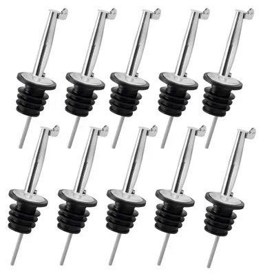 Produktbild von LAYBA Flaschenausgießer Edelstahl Silber mit Kappe, 10er-Set