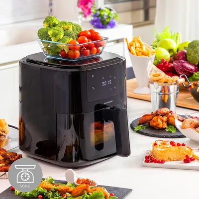 Produktbild von Heißluftfritteuse mit Waage InnovaGoods Fryinn Balance 5000 Schwarz 1500 W 5 L Edelstahl