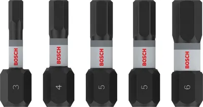 Produktbild von PRO H Impact Bit Set, H3, H4, 2 x H5, H6, 25 mm, 5-tlg.