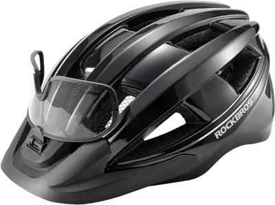 Immagine prodotto di ROCKBROS casco bici con visiera Casco bici integrato Casco di sicurezza per MTB 55-61cm Nero