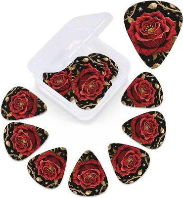 Productafbeelding van Gitaar Plectrums - Plekum Set - Muziek Maken - Verschillende Diktes - 12 Stuks - Wit