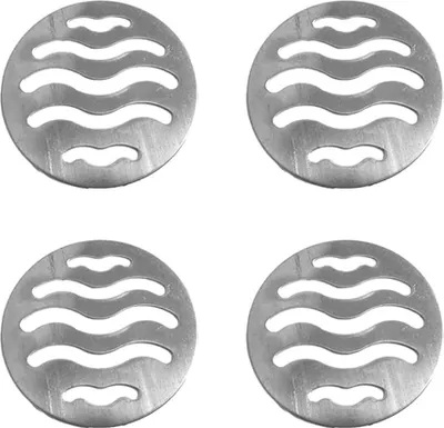 Produktbild von Runde Abflussabdeckung, Gitter-Abflussschutz, Edelstahl Badezimmer Küchen Duschzubehör (4 Stück, 90 mm)