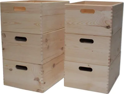 Produktbild von Holzkiste Stapelbox aus Kiefer 40x30x19cm