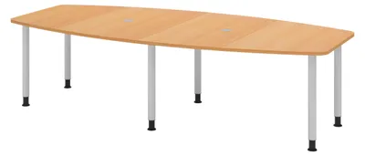 Produktbild von bümö Konferenztisch mittel KT28 - Nachbildung: Buche, tischfuss: Füße in Silber