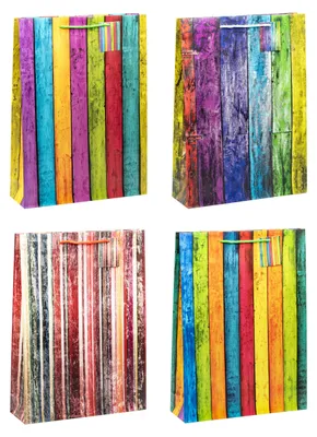 Produktbild von TSI Geschenktüten STREIFEN XXL, 12er Packung, Größe: XXL (HxBxT 44 x 33 x 10 cm)
