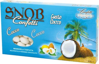 Produktbild von Crispo Konfetti: "Snob" Toasted Mandeln mit Milch Schokolade und Kokosnuss * 500 g * 17.64oz * [Italienische Import]