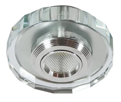 Obrázok produktu pre Zápustné okrúhle stropné LED svetlo NAPAVINE - 3W, 3000K (teplá biela), chrómované / číre