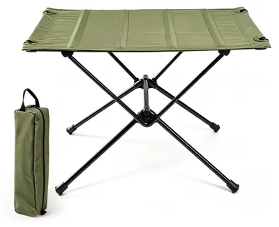 Produktbild von Elzusha – Klappbarer Campingtisch mit Tragetasche (Armee-Grün)