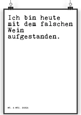 Produktbild von Mr. & Mrs. Panda Bild Ich bin heute mit... DIN A4 - Weiß - Geschenk, Freundin, drucke, Plakat, Spruch Sprüche Weisheiten Zitate Lustig Weisheit Worte, Arbeitskollegen