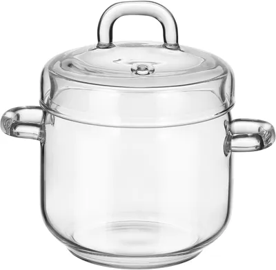 Produktbild von 700ml Glas Milchtopf mit Deckel und Doppelgriff für Brei und Suppe – Ideal für Haushalt. Alltag und Küche