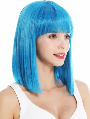 Produktbild von WIG ME UP Perücke schulterlang glatt Pony Blau VK-10-T4440