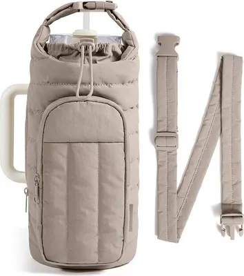 Produktbild von INF Outdoor Sport Isolierte Wasserflaschentasche - Tragbarer Getränkehalter Beige
