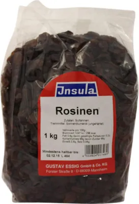 Produktbild von Rosinen von Insula Sultaninen zum Verfeinern von Müsli 1000g
