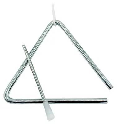 Zdjęcie produktu dla Trójkąt muzyczny dla dzieci - Metalowy - 15 cm - Z pałeczką