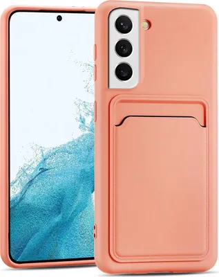 Produktbild von Conie Schutzhülle für Samsung Galaxy S22 Plus mit Kartenfach Tasche Case Cover Bumper Silikon Hülle in Rosa
