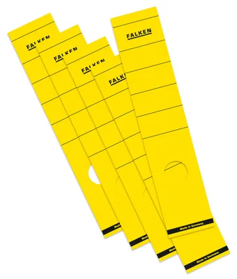Produktbild von Rückenschild selbstklebend, lang, breit, 60 x 290mm, 10er Poly gelb