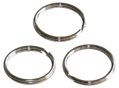 Produktbild von WEDO 2623125 Schlüsselringe aus gehärtetem Stahl | 100 Stück | 25 mm | silber