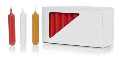 Obrázok produktu pre Wiedemann 101008.001 Pyramídová sviečka - 77 x 15 mm, 40 kusov, červená