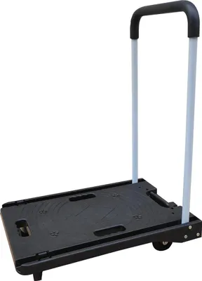 Produktbild von Plattformwagen, ca. 60 kg Tragkraft, ca. 38,5 x 60 x 80 cm - Schwarz