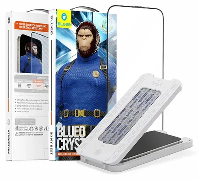 Zdjęcie produktu dla Blueo Szkło z aplikatorem iPhone 16 Pro iPhone 17 iPhone 17 Pro - czarne