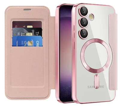 Produktbild von Techsuit - SmartMag Book Hülle für Samsung Galaxy S23 – rosa