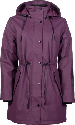 Produktbild von HKM Damen Reitjacke Dallas wasserdicht, mit Zwei-Wege-Reißverschluss und Kunstfellfutter, Länge 86 cm