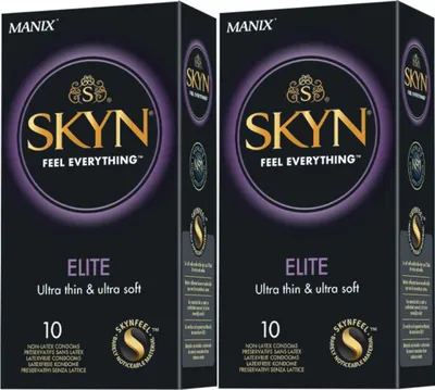 Produktbild von 20 Stück SKYN Elite Kondome Skynfeel Latexfrei Extra Dünn Extra Weich 53mm Breit