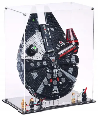 Zdjęcie produktu dla Czarna, pionowa witryna do zestawu LEGO® 75389 Star Wars – Mroczny Millennium Falcon