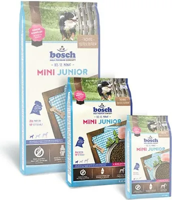 Immagine prodotto di bosch Petfood Mini Junior - Cucciolo - Mais - Pollame - 3 kg - Mini (5 - 10 kg) - Vitamina A - Vitamina B1 - Vitamina B12 - Vitamina B2 - Vitamina B3 - Vitamina B5 - Vitamina B6 - Vitamina B9... - Salute generale - Anca e articolazioni
