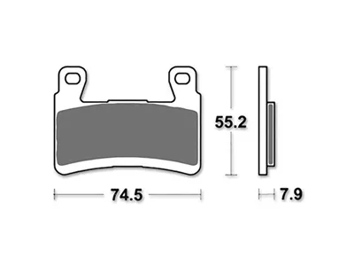 Obrázok produktu pre Sada brzdových doštičiek TRW MCB850CRQ ZX6R Ninja ZX636E
