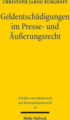 Produktbild von Geldentschädigungen im Presse- und Äußerungsrecht