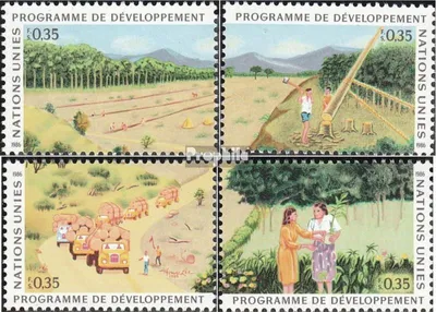 Produktbild von Briefmarken UNO - Genf 1986 Mi 138-141 (kompl.Ausg.) gestempelt Entwicklungshilfe